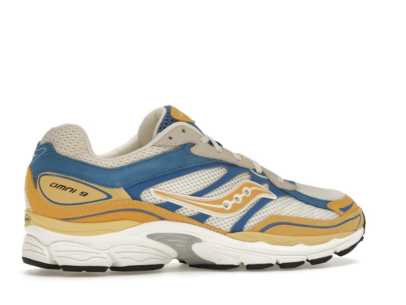 Saucony ProGrid Omni 9 Premium Cream Yellow Royal Blue