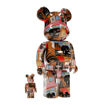 Bearbrick Andy Warhol x JEAN-MICHEL BASQUIAT #2 100% & 400% Set