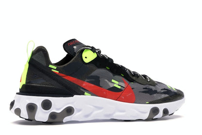 Nike React Element 87 Medium Olive Bright Crimson