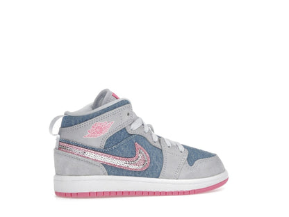 Jordan 1 Mid SE Denim Sequin (PS)