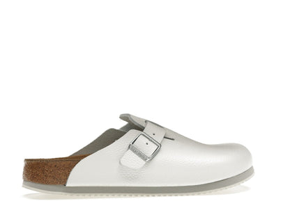 Birkenstock Boston Super Grip Leather White