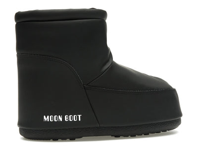 Moon Boot No Lace Rubber Boot Black