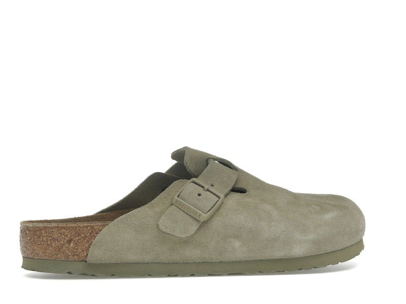 Birkenstock Boston Suede Faded Khaki
