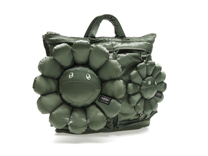 Takashi Murakami x PORTER 2Way Helmet Bag Sage Green