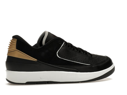 Jordan 2 Retro Low Black Metallic Gold (Women's)