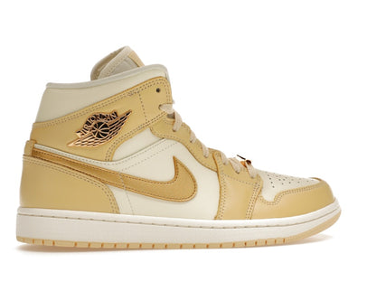 Jordan 1 Mid SE Pale Vanilla Metallic Gold (Women's)