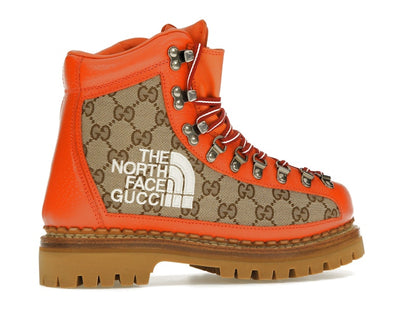Gucci x The North Face Canvas Leather Boot Beige Orange (Women's)