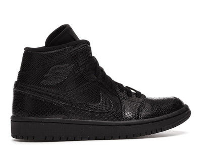 Jordan 1 Mid Black Snakeskin (Women's)