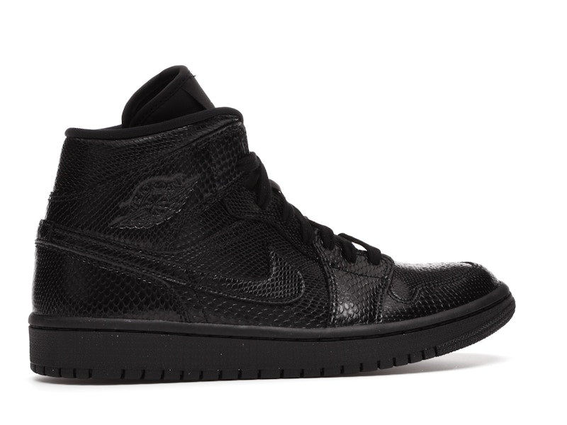 Jordan 1 Mid Black Snakeskin (Women's)