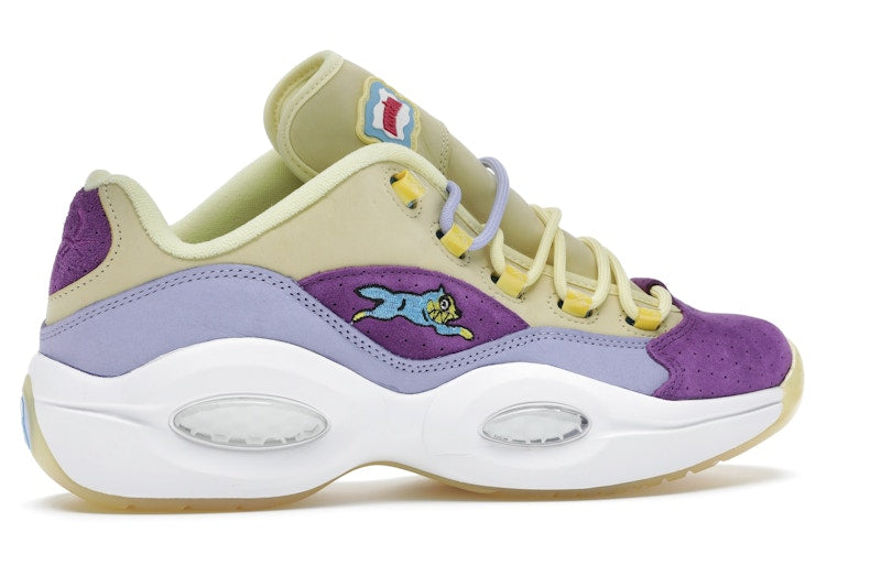 Reebok Question Low BBC Ice Cream Running Dog Yellow Purple