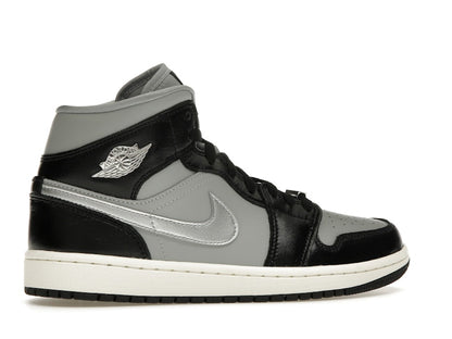 Jordan 1 Mid SE Black Metallic Silver (Women's)