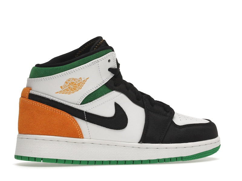 Jordan 1 Mid SE White Laser Orange Lucky Green (GS)
