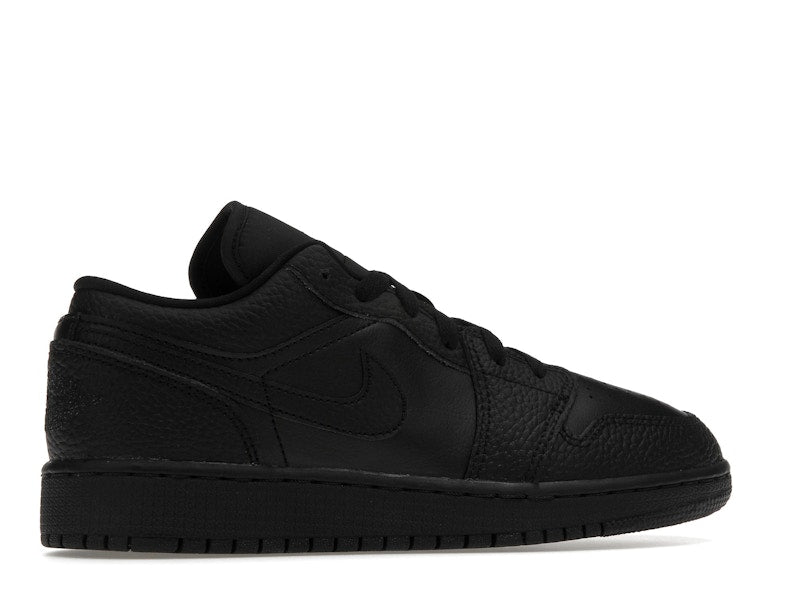 Jordan 1 Low Tumbled Leather Black (GS)
