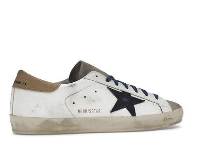 Golden Goose Super-Star Suede Toe White Taupe Royal Blue Black