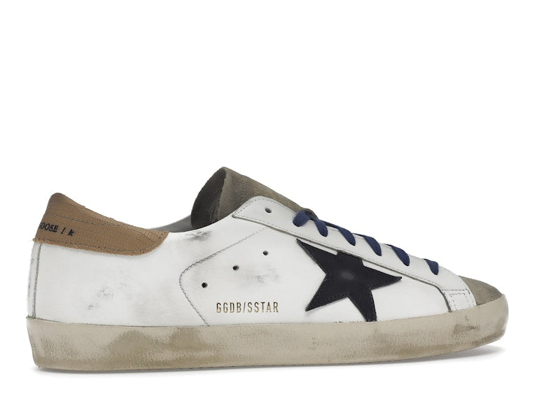 Golden Goose Super-Star Suede Toe White Taupe Royal Blue Black