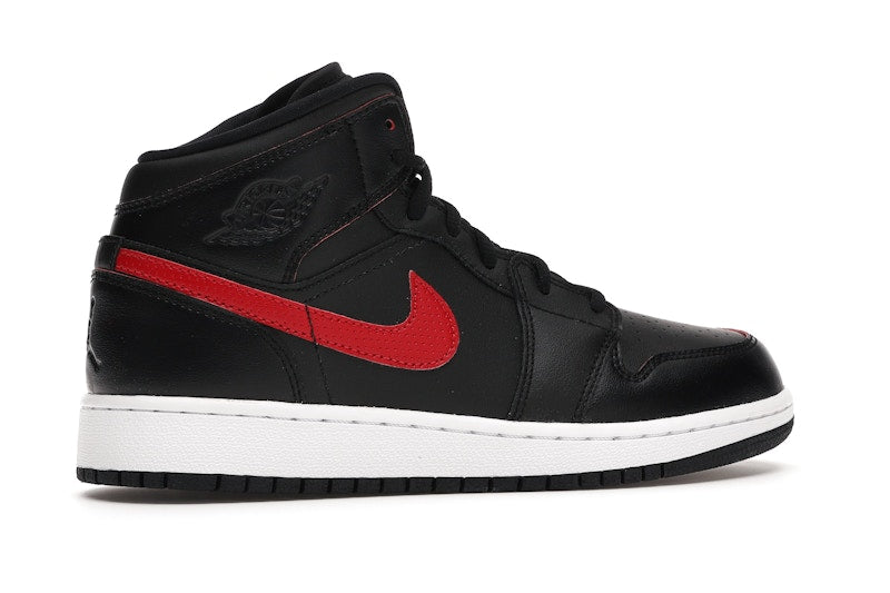 Jordan 1 Retro Mid Black Gym Red (GS)