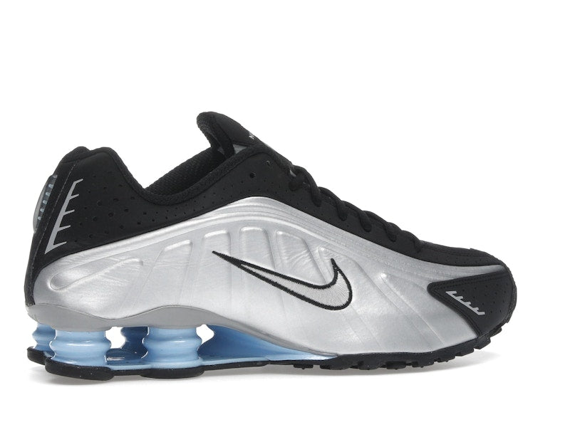 Nike Shox R4 Metallic Silver Black Psychic Blue