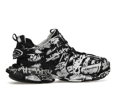 Balenciaga Track Graffiti Black White