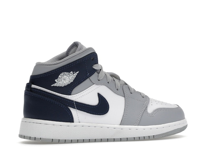 Jordan 1 Mid Wolf Grey Midnight Navy (GS)