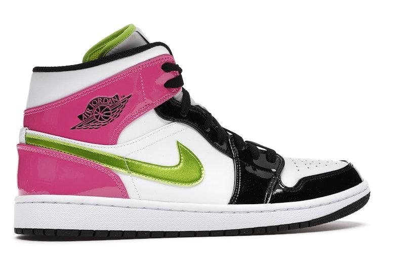 Jordan 1 Mid White Black Cyber Pink