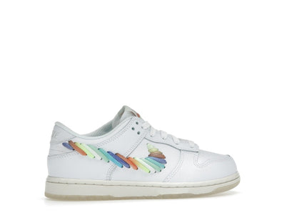 Nike Dunk Low SE Rainbow Lace Swoosh White (PS)