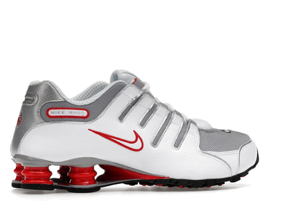 Nike Shox NZ White Red Metallic Silver