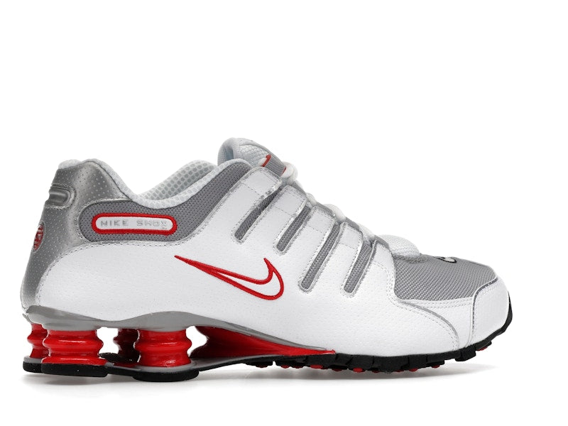 Nike Shox NZ White Red Metallic Silver
