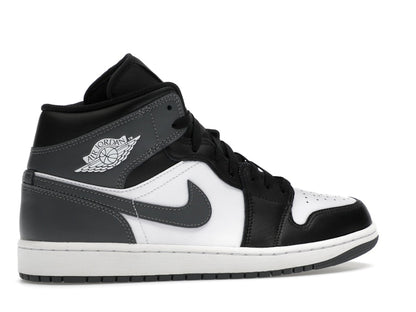 Jordan 1 Mid Black White Iron Grey