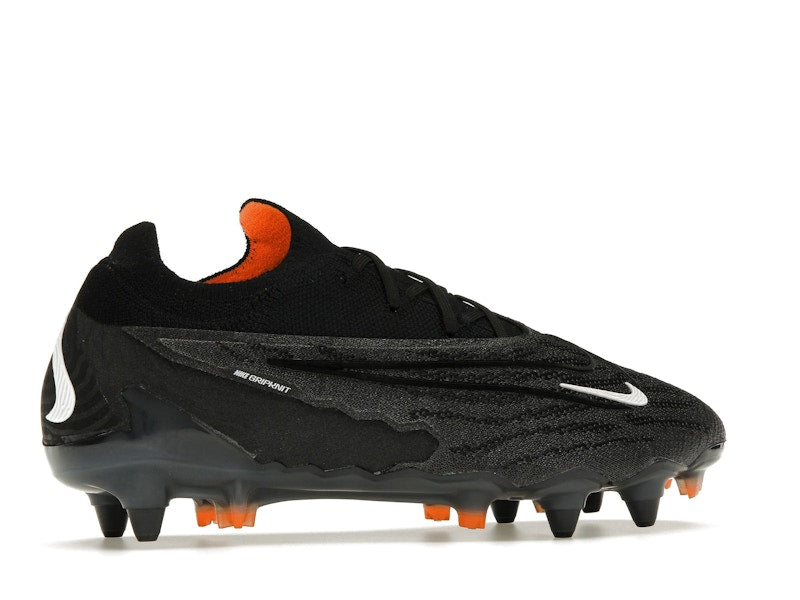 Nike Gripknit Phantom GX Elite SG-Pro Anti-Clog Traction Black Dark Smoke Grey Total Orange
