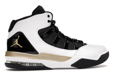 Jordan Max Aura White Metallic Gold Black