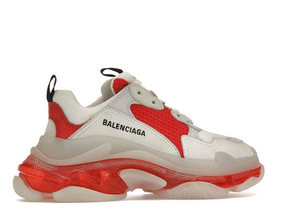 Balenciaga Triple S Clear Sole White Red