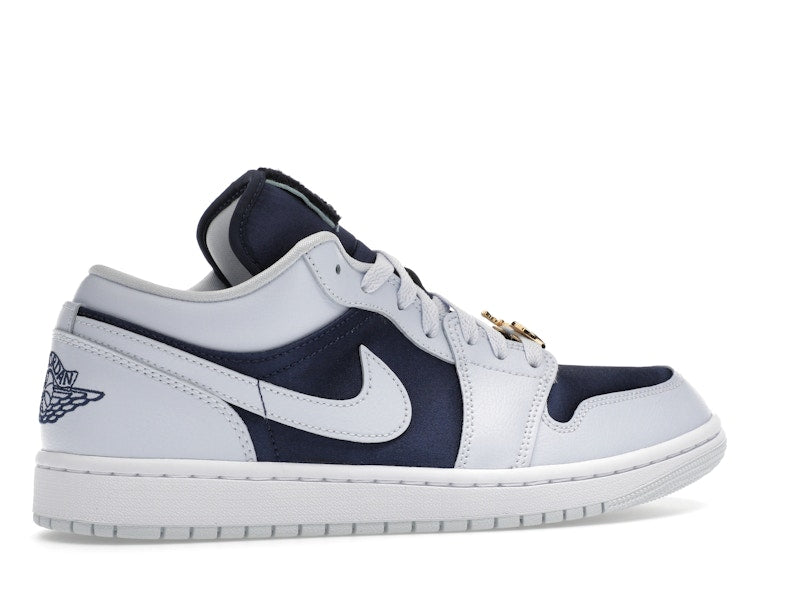 Jordan 1 Low SE Football Grey White Gym Red Midnight Navy (Women's)