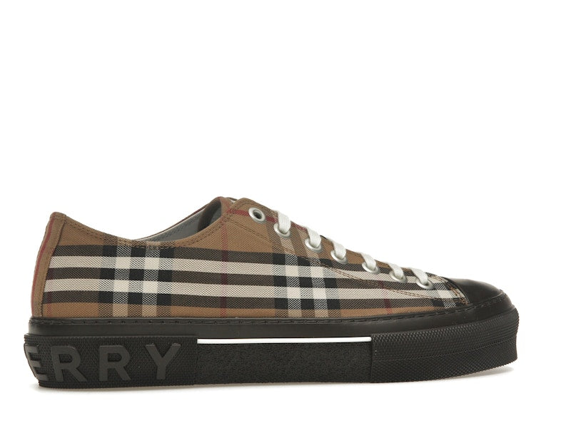 Burberry Vintage Check Lace-Up Sneaker Beige Brown