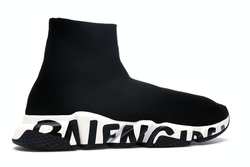 Balenciaga Speed Graffiti Trainers Black White