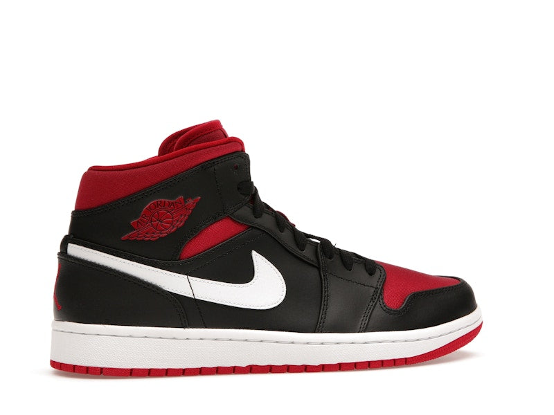 Jordan 1 Mid Black Gym Red White
