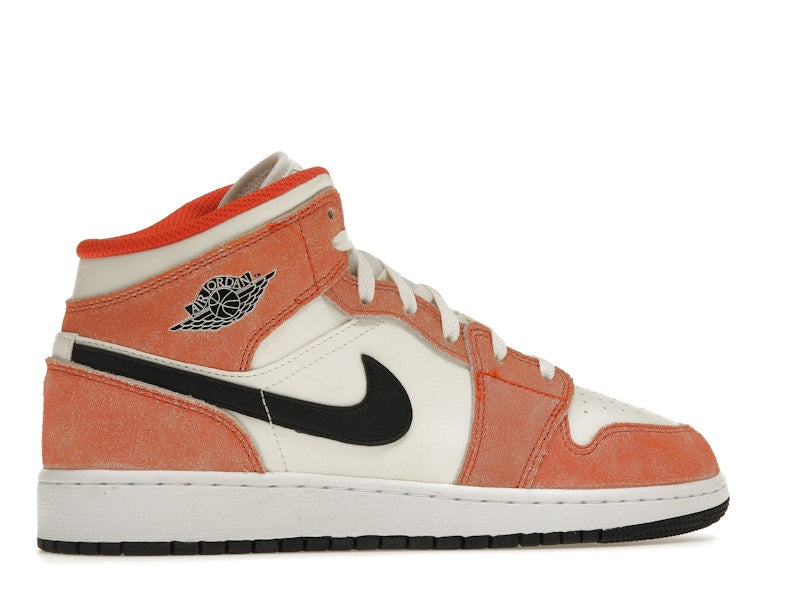Jordan 1 Mid SE Orange Suede (GS)