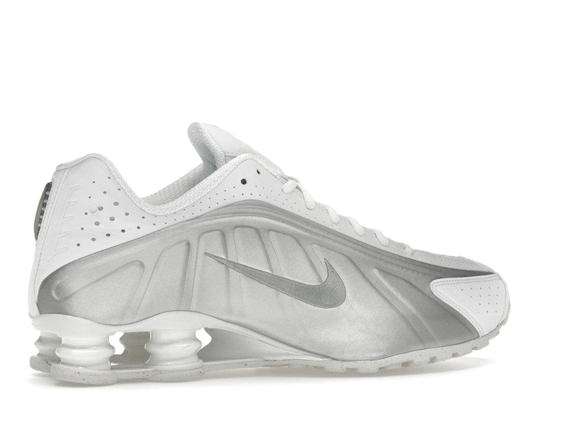 Nike Shox R4 White Bright Crimson Metallic Silver