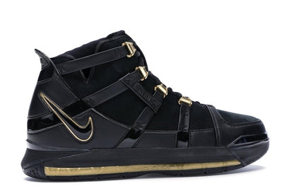 Nike LeBron Zoom 3 Black Metallic Gold