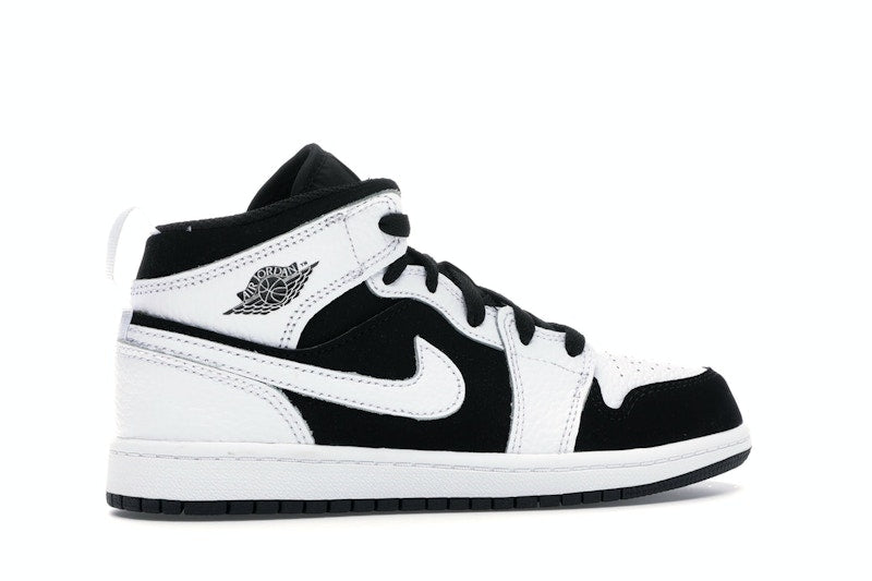 Jordan 1 Mid White Black (PS)