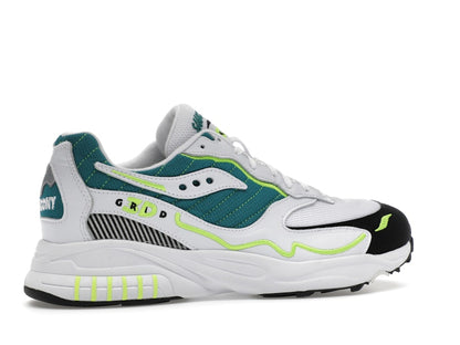 Saucony 3D Grid Hurricane White Green Lime