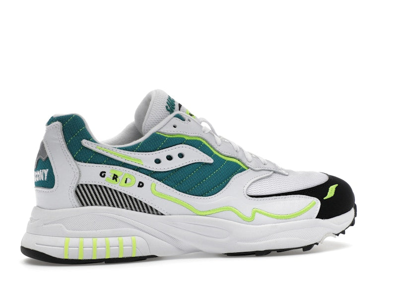 Saucony 3D Grid Hurricane White Green Lime