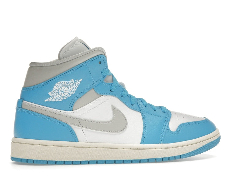 Jordan 1 Mid Dark Powder Blue White Sail Neutral Grey (Women's)