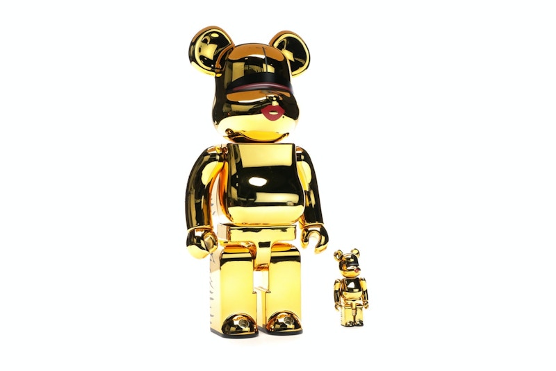 Bearbrick x Tyga x Hajime Sorayama 100% & 400% Set Gold