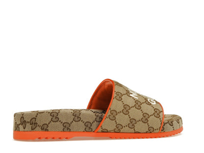Gucci x The North Face GG Slide Orange Beige Ebony Original GG Canvas