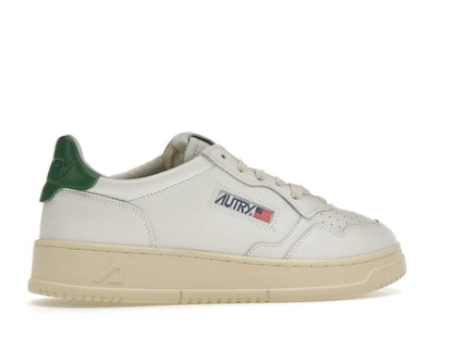 Autry Medalist Leather Low White Green