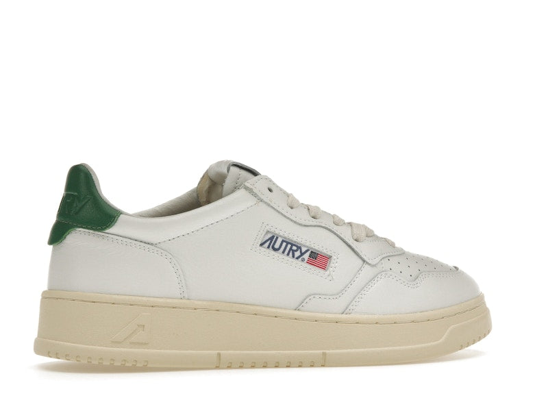 Autry Medalist Leather Low White Green