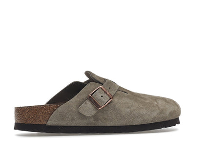 Birkenstock Boston Soft Footbed Suede Taupe (Narrow Fit)