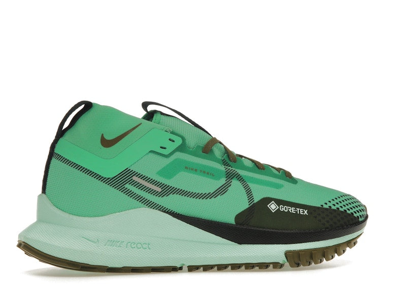Nike React Pegasus Trail 4 Gore-Tex Spring Green Olive Flak Mint Foam Black