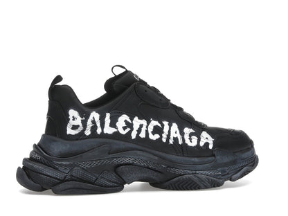 Balenciaga Triple S Black White Graffiti