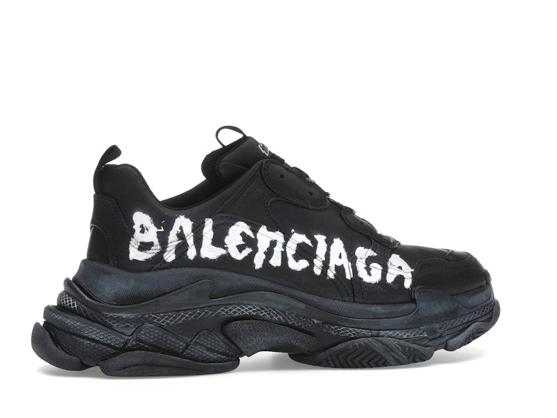 Balenciaga Triple S Black White Graffiti